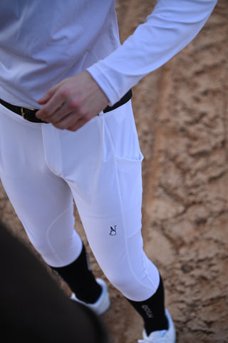 Pantalon d’équitation Compétition PHYSIO ARA Homme - BLANC