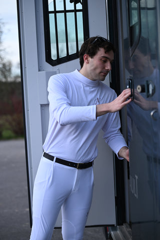 Pantalon d’équitation Compétition PHYSIO ARA Homme - BLANC