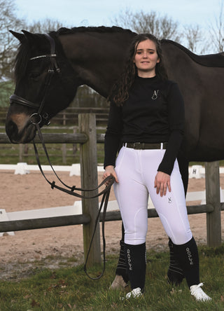 Pantalon d’équitation Compétition PHYSIO ARA Femme - BLANC