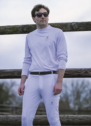 Pantalon d’équitation Compétition PHYSIO ARA Homme - BLANC